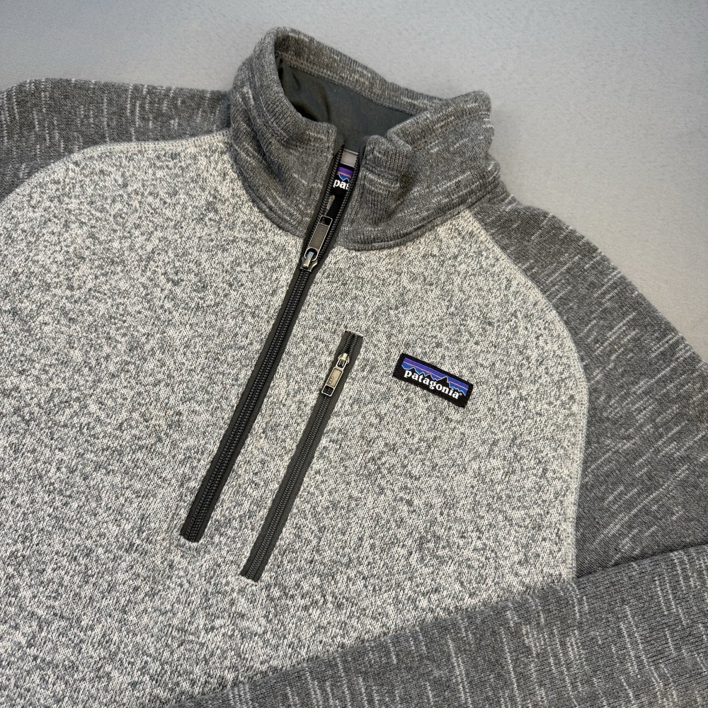 Patagonia Better Sweater 1/4 Zip Fleece Pullover Nickel/Forge Grey Men's Size M